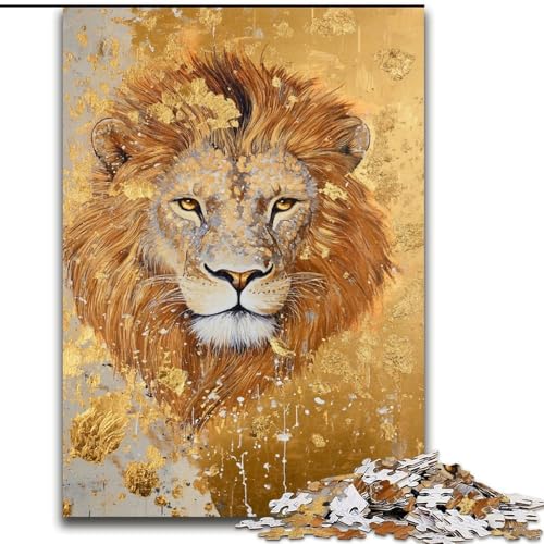 Puzzles für Erwachsene und Jugendliche, 1000 Teile, Löwenkunst, Lernspiele, Heimdekoration, geeignet für die Schreibtischdekoration (Größe 50x75cm) von LiJianXXR