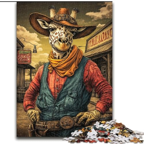 Puzzles für Erwachsene und Jugendliche, Puzzle Giraffenkunst, für Kinder ab 14 Jahren, Lernspiel, Herausforderung, Spielzeug, Geschenk zum Geburtstag (Größe 50x75cm) von LiJianXXR