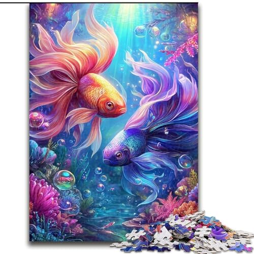 Puzzles für Erwachsene und Jugendliche, Puzzle Goldfisch, Quizspiel zur Stärkung der Liebe zwischen Paaren für Kinder ab 14 Jahren (Größe 50x75cm) von LiJianXXR