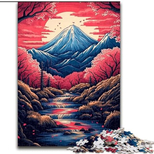 Puzzles für Erwachsene und Jugendliche, Puzzle Mount Fuji, Quizspiel zur Stärkung der Liebe zwischen Paaren für Kinder ab 14 Jahren (Größe 50x75cm) von LiJianXXR