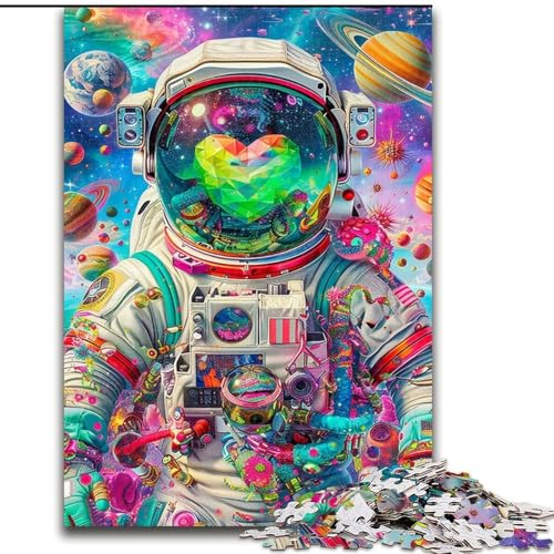 Puzzles für Erwachsene und Jugendliche, Puzzle Psychedelischer Astronaut, für Kinder ab 14 Jahren, Lernspiel, Herausforderung, Spielzeug, Geschenk zum Geburtstag (Größe 26x38cm) von LiJianXXR