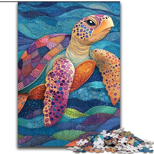 Puzzles für Erwachsene und Jugendliche, Puzzle Schildkrötenkunst, für Kinder ab 14 Jahren, Lernspiel, Herausforderung, Spielzeug, Geschenk zum Geburtstag (Größe 26x38cm) von LiJianXXR