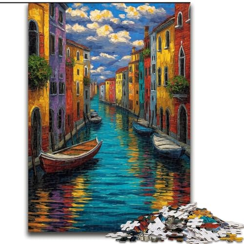 Puzzles für Erwachsene und Jugendliche, Puzzle Venedig, Italien, Quizspiel zur Stärkung der Liebe zwischen Paaren für Kinder ab 14 Jahren (Größe 50x75cm) von LiJianXXR