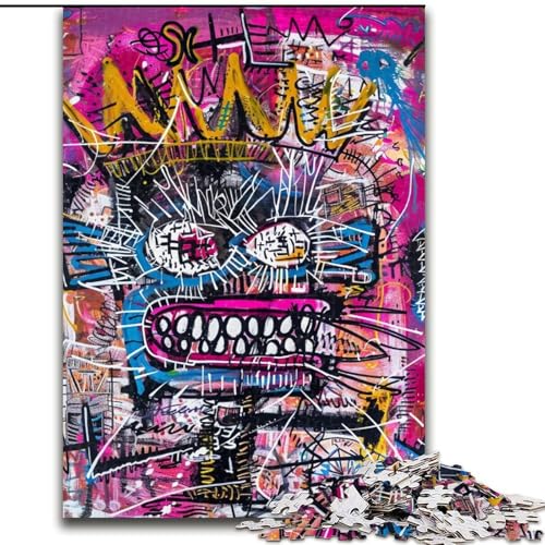 Puzzles für Erwachsene und Jugendliche, Puzzle im Basquiat-Stil, Kinder-Quizspiel zur Stärkung der Liebe zwischen Paaren für Kinder ab 14 Jahren (Größe 50x75cm) von LiJianXXR