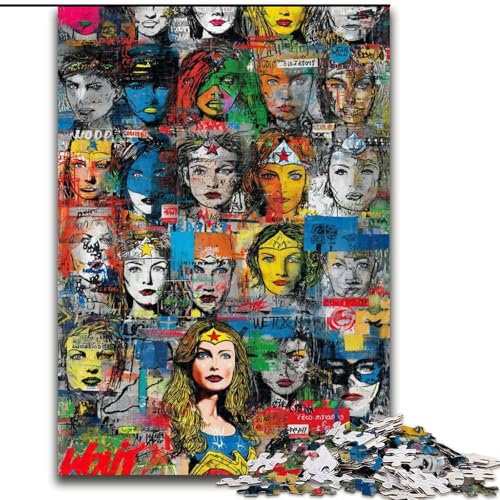 Puzzles für Erwachsene und Teenager, Puzzle-Filmplakate, Quizspiel zur Stärkung der Liebe zwischen Paaren für Kinder ab 14 Jahren (Größe 26x38cm) von LiJianXXR