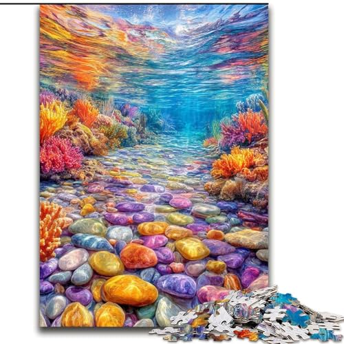 Puzzles für Erwachsene und Teenager, Puzzle mit farbigen Kieselsteinen, Quizspiel zur Stärkung der Liebe zwischen Paaren für Kinder ab 14 Jahren (Größe 50x75cm) von LiJianXXR