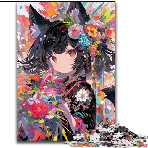 Puzzles für Erwachsene und Teenager, Puzzle mit japanischem Anime-Mädchen, Quizspiel zur Stärkung der Liebe zwischen Paaren für Kinder ab 14 Jahren (Größe 50x75cm) von LiJianXXR