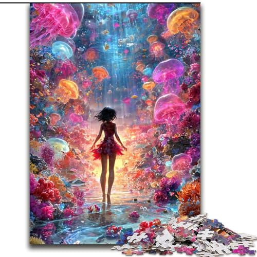 Puzzles für Erwachsene und Teenager, Puzzle mit japanischem Anime-Mädchen, für Kinder ab 14 Jahren, Lernspiel, Herausforderung, Spielzeug, Geschenk zum Geburtstag (Größe 50x75cm) von LiJianXXR