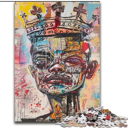 Puzzles für Teenager, 1000 Kunst im Basquiat-Stil, Lernspiele, Heimdekoration, geeignet für die Schreibtischdekoration (Größe 26x38cm) von LiJianXXR