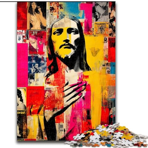Puzzles für Teenager, 1000 christliche Kunst, Lernspiele, Heimdekoration, geeignet für die Schreibtischdekoration (Größe 26x38cm) von LiJianXXR