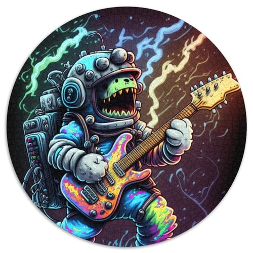 Roboter-Gitarren-Puzzle für Erwachsene, 1000 Teile, runde Puzzles, 1000 Teile für Erwachsene, Denkspiel für Teenager, 67,5 x 67,5 cm von LiJianXXR