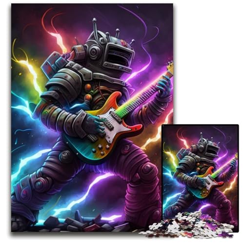 Roboter spielt Gitarre, Puzzle für 1000 Teile, anspruchsvolle Puzzles, anspruchsvolle Denksportaufgabe, Familienaktivität, Heimdekoration, 26x38cm/10,23x14,96 Zoll Roboter spielt Gitarre, Puzzle für 1000 Teile, anspruchsvolle Puzzles, anspruchsvolle Denksportaufgabe, Familienaktivität, Heimdekoration, 26x38cm/10,23x14,96 Zoll von LiJianXXR