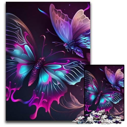 Schmetterlingskunst-Puzzle für Erwachsene, 1000 Teile, Puzzle für Erwachsene, perfekt für Halloween, Weihnachten, Geburtstagsgeschenk, 50x75cm/19,68x29,52 Zoll Schmetterlingskunst-Puzzle für Erwachsene, 1000 Teile, Puzzle für Erwachsene, perfekt für Halloween, Weihnachten, Geburtstagsgeschenk, 50x75cm/19,68x29,52 Zoll von LiJianXXR