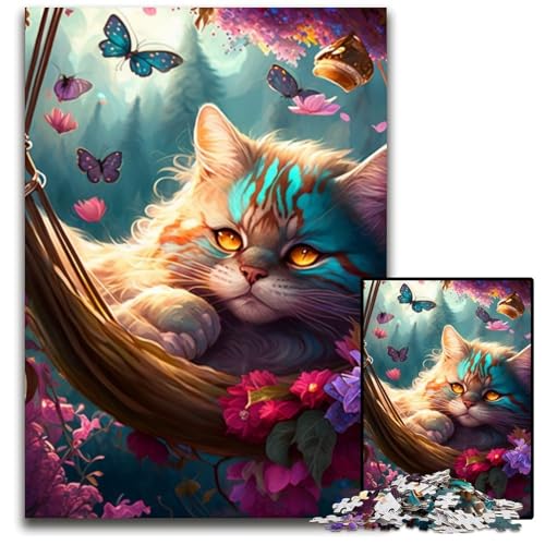 Schönes Katzen-Puzzle für Erwachsene, 1000 Teile, Puzzle für Erwachsene, perfekt für Halloween, Weihnachten, Geburtstagsgeschenk, 26x38cm/10,23x14,96 Zoll Schönes Katzen-Puzzle für Erwachsene, 1000 Teile, Puzzle für Erwachsene, perfekt für Halloween, Weihnachten, Geburtstagsgeschenk, 26x38cm/10,23x14,96 Zoll von LiJianXXR