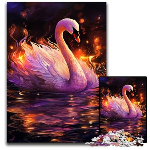 Schwanen-Puzzle 1000 Teile für Erwachsene, Puzzle für Erwachsene, interaktives Familienspiel, Denksportaufgabe, Lernspielzeug, 50x75cm/19,68x29,52 Zoll Schwanen-Puzzle 1000 Teile für Erwachsene, Puzzle für Erwachsene, interaktives Familienspiel, Denksportaufgabe, Lernspielzeug, 50x75cm/19,68x29,52 Zoll von LiJianXXR