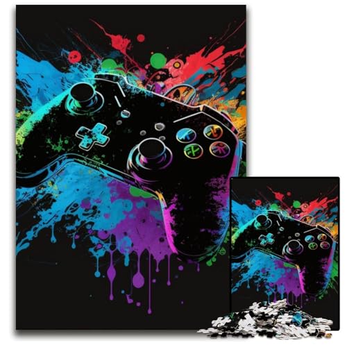 Spiel-Puzzle für Erwachsene, 1000-teiliges Holzpuzzle, Denksportaufgabe, Teenager und Heimdekoration, 50x75cm/19,68x29,52 Zoll von LiJianXXR
