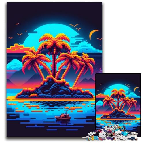Strandinsel-Puzzle für Erwachsene, 1000-teiliges Papp-Puzzle für Erwachsene, ideal für Verliebte, perfektes Weihnachts-, Neujahrs- und Valentinstagsgeschenk, 26x38cm/10,23x14,96 Zoll Strandinsel-Puzzle für Erwachsene, 1000-teiliges Papp-Puzzle für Erwachsene, ideal für Verliebte, perfektes Weihnachts-, Neujahrs- und Valentinstagsgeschenk, 26x38cm/10,23x14,96 Zoll von LiJianXXR