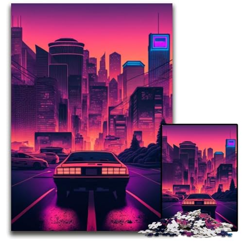 Synthwave City Puzzle für Erwachsene, 1000 Teile, Puzzle für Erwachsene, perfekt für Halloween, Weihnachten, Geburtstagsgeschenk, 26x38cm/10,23x14,96 Zoll Synthwave City Puzzle für Erwachsene, 1000 Teile, Puzzle für Erwachsene, perfekt für Halloween, Weihnachten, Geburtstagsgeschenk, 26x38cm/10,23x14,96 Zoll von LiJianXXR