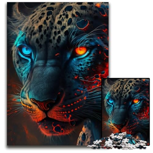 Tier-Leopard-Puzzle für Erwachsene, 1000 Teile, Puzzle für Erwachsene, perfekt für Halloween, Weihnachten, Geburtstagsgeschenk, 50x75cm/19,68x29,52 Zoll Tier-Leopard-Puzzle für Erwachsene, 1000 Teile, Puzzle für Erwachsene, perfekt für Halloween, Weihnachten, Geburtstagsgeschenk, 50x75cm/19,68x29,52 Zoll von LiJianXXR