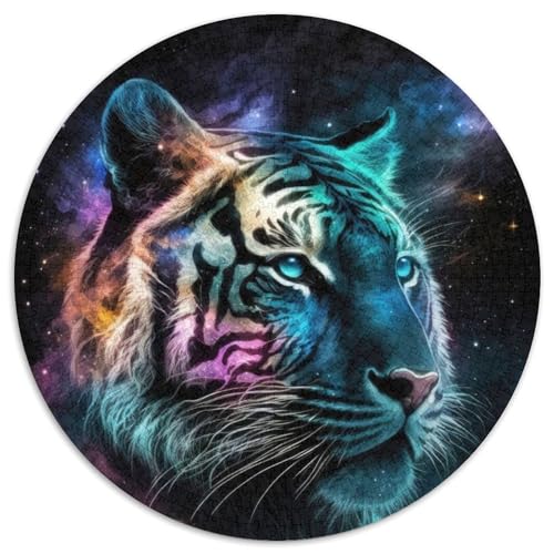 Tiger Art Puzzle für Erwachsene, 1000 Teile, 1000-teiliges rundes Puzzle für Erwachsene, Spaß für die ganze Familie, Basteln, perfekt für Geburtstage, Feiertage, 67,5 x 67,5 cm Tiger Art Puzzle für Erwachsene, 1000 Teile, 1000-teiliges rundes Puzzle für Erwachsene, Spaß für die ganze Familie, Basteln, perfekt für Geburtstage, Feiertage, 67,5 x 67,5 cm von LiJianXXR