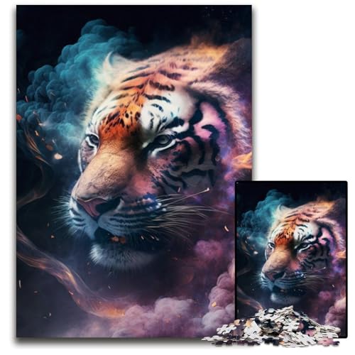 Tiger Nebula 1000-teiliges Puzzle, Geschenke, Puzzles für Erwachsene, Denkspiel für Teenager und Familieninteraktion, 50x75cm/19,68x29,52 Zoll von LiJianXXR