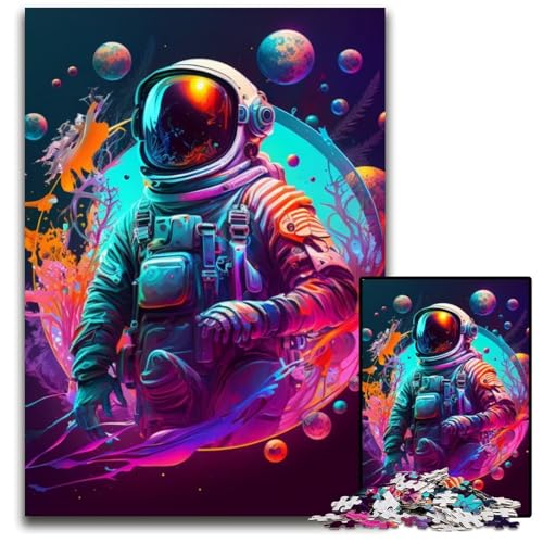Weltraum-Astronauten-Puzzle, 1000 Teile, für Erwachsene, anspruchsvolle Puzzles, interaktives Familienspiel, Denksportaufgabe, Lernspielzeug, 26x38cm/10,23x14,96 Zoll Weltraum-Astronauten-Puzzle, 1000 Teile, für Erwachsene, anspruchsvolle Puzzles, interaktives Familienspiel, Denksportaufgabe, Lernspielzeug, 26x38cm/10,23x14,96 Zoll von LiJianXXR