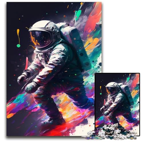 Weltraum-Astronauten-Puzzle für Erwachsene, 1000 Teile, Puzzle für Erwachsene, perfekt für Halloween, Weihnachten, Geburtstagsgeschenk, 50x75cm/19,68x29,52 Zoll Weltraum-Astronauten-Puzzle für Erwachsene, 1000 Teile, Puzzle für Erwachsene, perfekt für Halloween, Weihnachten, Geburtstagsgeschenk, 50x75cm/19,68x29,52 Zoll von LiJianXXR