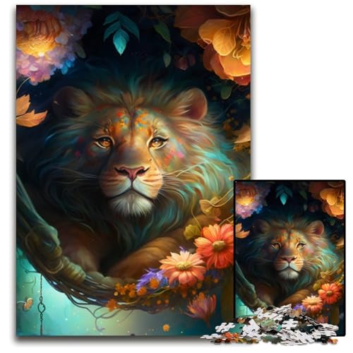 Wunderschöne Löwen-Puzzles für Erwachsene, 1000-teiliges Papppuzzle, anspruchsvolles DIY-Denkspiel für Teenager, 26x38cm/10,23x14,96 Zoll Wunderschöne Löwen-Puzzles für Erwachsene, 1000-teiliges Papppuzzle, anspruchsvolles DIY-Denkspiel für Teenager, 26x38cm/10,23x14,96 Zoll von LiJianXXR