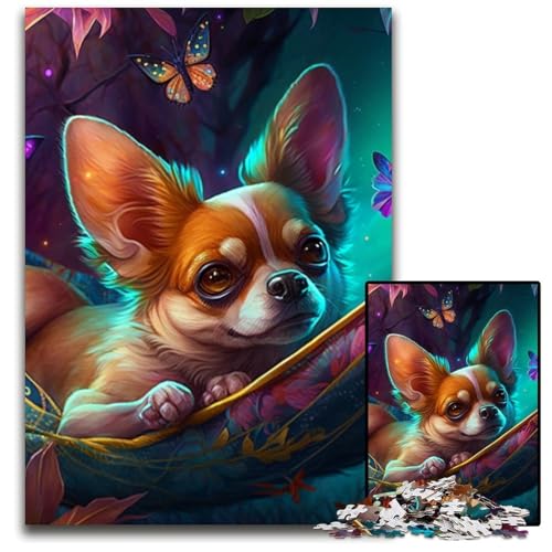 Wunderschönes Chihuahua-Puzzle 1000 Teile für Erwachsene. Puzzles für Erwachsene. Interaktives Familienspiel, Gehirn-Herausforderung, Lernspielzeug, 50x75cm/19,68x29,52 Zoll Wunderschönes Chihuahua-Puzzle 1000 Teile für Erwachsene. Puzzles für Erwachsene. Interaktives Familienspiel, Gehirn-Herausforderung, Lernspielzeug, 50x75cm/19,68x29,52 Zoll von LiJianXXR