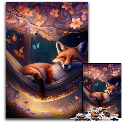 Wunderschönes Fuchs-Puzzle für Erwachsene, 1000 Teile, Puzzle für Erwachsene, perfekt für Halloween, Weihnachten, Geburtstagsgeschenk, 50x75cm/19,68x29,52 Zoll Wunderschönes Fuchs-Puzzle für Erwachsene, 1000 Teile, Puzzle für Erwachsene, perfekt für Halloween, Weihnachten, Geburtstagsgeschenk, 50x75cm/19,68x29,52 Zoll von LiJianXXR