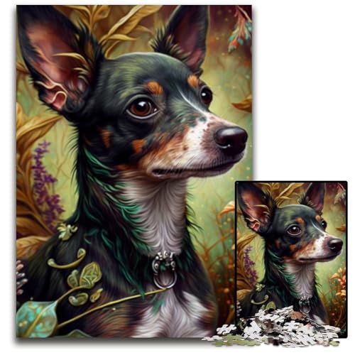 Wunderschönes Rattenterrier-Puzzle für Erwachsene, 1000-teiliges Holzpuzzle für Erwachsene für EIN interaktives Familienspiel, 50x75cm/19,68x29,52 Zoll Wunderschönes Rattenterrier-Puzzle für Erwachsene, 1000-teiliges Holzpuzzle für Erwachsene für EIN interaktives Familienspiel, 50x75cm/19,68x29,52 Zoll von LiJianXXR