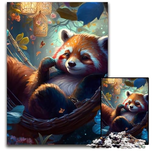 Wunderschönes Rotes Panda-Puzzle mit 1000 Teilen, anspruchsvolles Rätsel, anspruchsvolles Denkspiel, Familienaktivität, Heimdekoration, 26x38cm/10,23x14,96 Zoll Wunderschönes Rotes Panda-Puzzle mit 1000 Teilen, anspruchsvolles Rätsel, anspruchsvolles Denkspiel, Familienaktivität, Heimdekoration, 26x38cm/10,23x14,96 Zoll von LiJianXXR