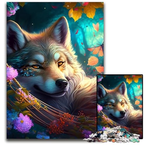 Wunderschönes Wolf-Puzzle für Erwachsene, 1000 Teile, Puzzle für Erwachsene, perfekt für Halloween, Weihnachten, Geburtstagsgeschenk, 26x38cm/10,23x14,96 Zoll Wunderschönes Wolf-Puzzle für Erwachsene, 1000 Teile, Puzzle für Erwachsene, perfekt für Halloween, Weihnachten, Geburtstagsgeschenk, 26x38cm/10,23x14,96 Zoll von LiJianXXR