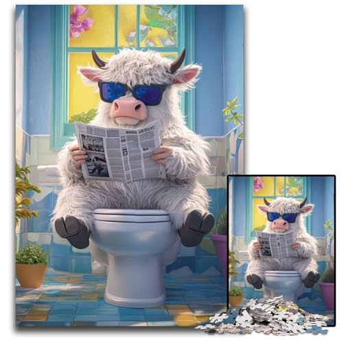 Yak Go Toiletten-Puzzle für Erwachsene, 1000 Puzzles, Teenager, Paare und Freunde zum Geburtstag, Weihnachten, 50x75cm/19,68x29,52 Zoll Yak Go Toiletten-Puzzle für Erwachsene, 1000 Puzzles, Teenager, Paare und Freunde zum Geburtstag, Weihnachten, 50x75cm/19,68x29,52 Zoll von LiJianXXR