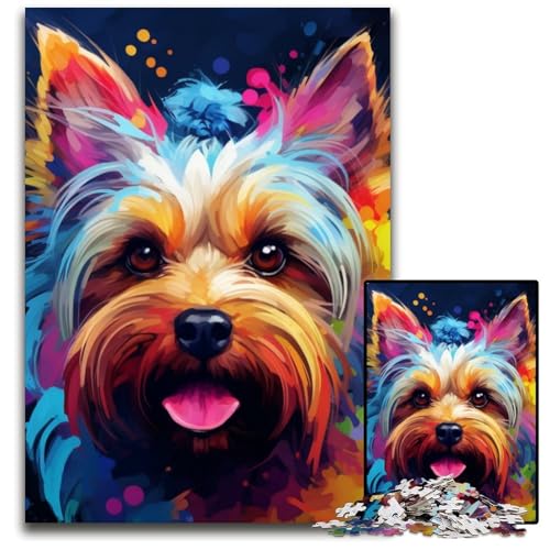 Yorkshire Terrier Puzzle mit 1000 Teilen für Erwachsene, anspruchsvolles Denkspiel für Teenager, Spaß für den Spieleabend mit der Familie, 26x38cm/10,23x14,96 Zoll Yorkshire Terrier Puzzle mit 1000 Teilen für Erwachsene, anspruchsvolles Denkspiel für Teenager, Spaß für den Spieleabend mit der Familie, 26x38cm/10,23x14,96 Zoll von LiJianXXR