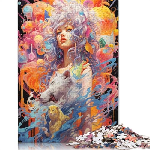1000-teiliges Holzpuzzle, psychedelisches Graffiti, bunter Fuchs, Dämon, Puzzle für Erwachsene, Holzpuzzle, Familienspiele, 75 x 50 cm 1000-teiliges Holzpuzzle, psychedelisches Graffiti, bunter Fuchs, Dämon, Puzzle für Erwachsene, Holzpuzzle, Familienspiele, 75 x 50 cm von LiJianXXS