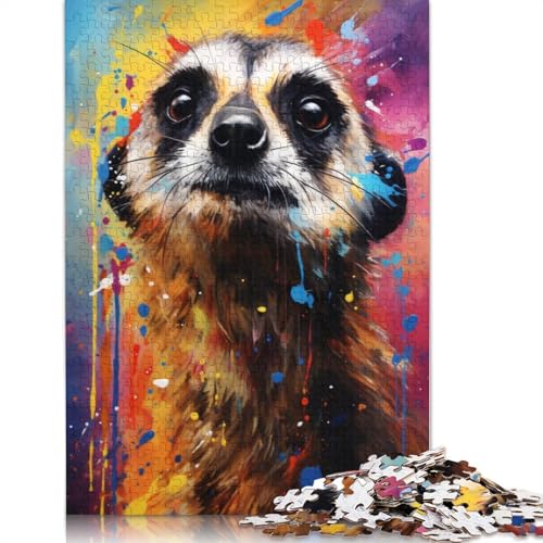 1000-teiliges Puzzle, Erdmännchen, buntes Puzzle für Holzpuzzle, tolles Geschenk für Erwachsene, 75 x 50 cm von LiJianXXS