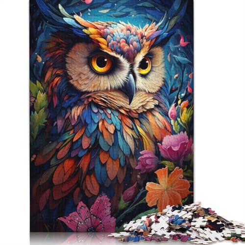 1000-teiliges Puzzle, Malerei, Farbe, Tier, Eule, Puzzle für Erwachsene, Kartonpuzzle, tolle Geschenke für Weihnachten, 38 x 26 cm 1000-teiliges Puzzle, Malerei, Farbe, Tier, Eule, Puzzle für Erwachsene, Kartonpuzzle, tolle Geschenke für Weihnachten, 38 x 26 cm von LiJianXXS