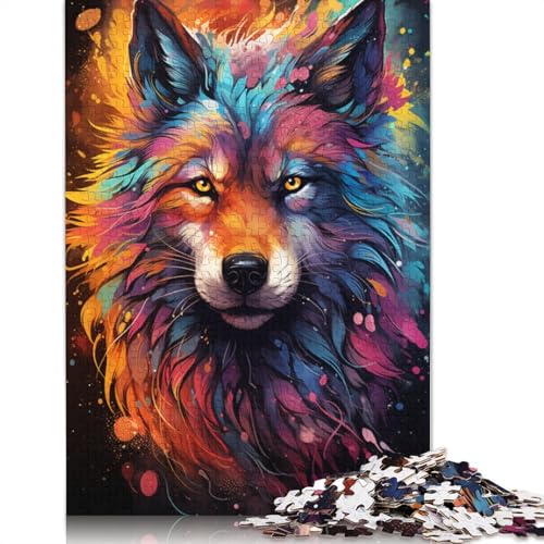 1000-teiliges Puzzle, Nebula Wolfs farbenfrohe psychedelische Puzzles für Holzpuzzles, Lernspielzeug, 75 x 50 cm 1000-teiliges Puzzle, Nebula Wolfs farbenfrohe psychedelische Puzzles für Holzpuzzles, Lernspielzeug, 75 x 50 cm von LiJianXXS