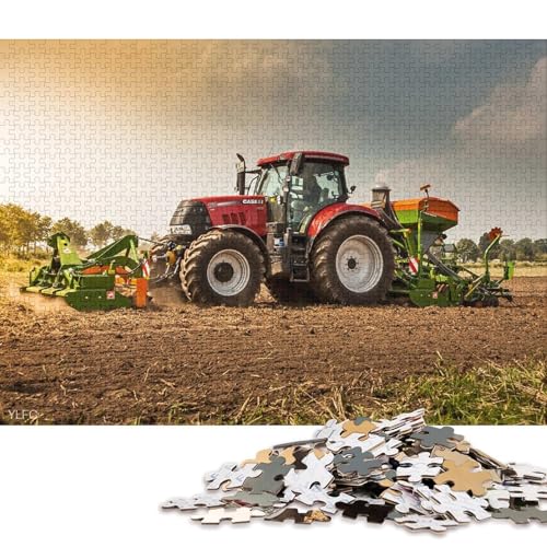 Puzzle 1000 Teile, Landwirtschaftswerkzeuge, Traktoren, Puzzles für Holzpuzzle, Lernspielzeug (Größe 75 * 50 cm) von LiJianXXS