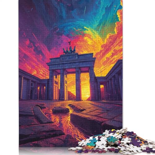 Puzzle für Erwachsene, 1000 Teile, Brandenburger Tor, Deutschland, Puzzle für Kinder, Papppuzzle, Puzzle für Erwachsene, Lernspiel, Herausforderungsspielzeug, 38 x 26 cm Puzzle für Erwachsene, 1000 Teile, Brandenburger Tor, Deutschland, Puzzle für Kinder, Papppuzzle, Puzzle für Erwachsene, Lernspiel, Herausforderungsspielzeug, 38 x 26 cm von LiJianXXS