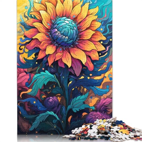 Puzzle für Erwachsene, 1000 Teile, Bunte Fantasie-Sonnenblumen, Puzzle für Kinder, Holzpuzzle, Puzzle für Erwachsene, Lernspiel, Herausforderungsspielzeug, 75 x 50 cm Puzzle für Erwachsene, 1000 Teile, Bunte Fantasie-Sonnenblumen, Puzzle für Kinder, Holzpuzzle, Puzzle für Erwachsene, Lernspiel, Herausforderungsspielzeug, 75 x 50 cm von LiJianXXS