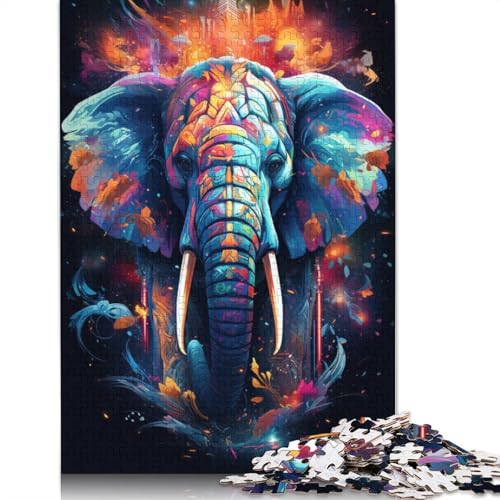 Puzzle für Erwachsene, 1000 Teile, Bunte Psychedelie der Elefanten, Puzzle für Erwachsene, Holzpuzzle, Puzzle für Erwachsene, Lernspiel, Herausforderungsspielzeug, 75 x 50 cm Puzzle für Erwachsene, 1000 Teile, Bunte Psychedelie der Elefanten, Puzzle für Erwachsene, Holzpuzzle, Puzzle für Erwachsene, Lernspiel, Herausforderungsspielzeug, 75 x 50 cm von LiJianXXS