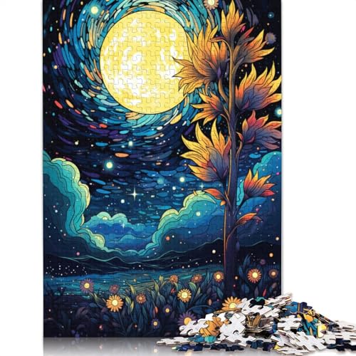 Puzzle für Erwachsene, 1000 Teile, Bunte psychedelische Sonnenblumen im Sternenhimmel, Puzzle für Kinder, Holzpuzzle, Puzzle für Erwachsene, Lernspiel, Herausforderungsspielzeug, 75 x 50 cm Puzzle für Erwachsene, 1000 Teile, Bunte psychedelische Sonnenblumen im Sternenhimmel, Puzzle für Kinder, Holzpuzzle, Puzzle für Erwachsene, Lernspiel, Herausforderungsspielzeug, 75 x 50 cm von LiJianXXS