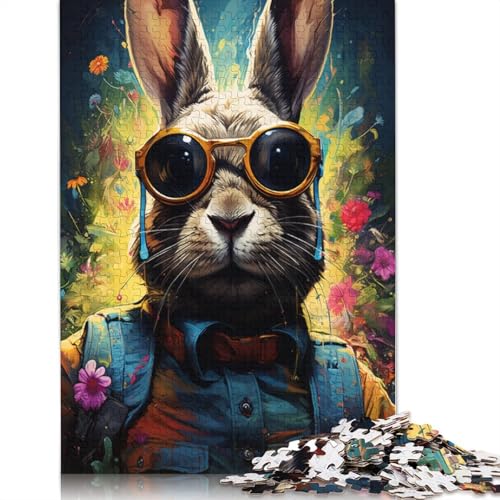 Puzzle für Erwachsene, 1000 Teile, Die farbenfrohe Psychedelia des reisenden Kaninchens, Puzzle für Kinder, Papppuzzle, Puzzle für Erwachsene, Lernspiel, Herausforderungsspielzeug, 38 x 26 cm Puzzle für Erwachsene, 1000 Teile, Die farbenfrohe Psychedelia des reisenden Kaninchens, Puzzle für Kinder, Papppuzzle, Puzzle für Erwachsene, Lernspiel, Herausforderungsspielzeug, 38 x 26 cm von LiJianXXS