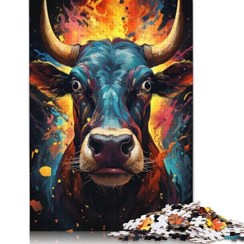 Puzzle für Erwachsene, 1000 Teile, Die farbenfrohe Psychedelie der mutierten Kühe, Puzzle für Kinder, Holzpuzzle, Puzzle für Erwachsene, Lernspiel, Herausforderungsspielzeug, 75 x 50 cm Puzzle für Erwachsene, 1000 Teile, Die farbenfrohe Psychedelie der mutierten Kühe, Puzzle für Kinder, Holzpuzzle, Puzzle für Erwachsene, Lernspiel, Herausforderungsspielzeug, 75 x 50 cm von LiJianXXS