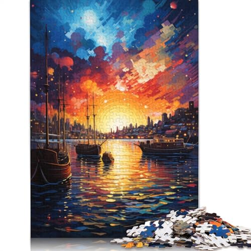 Puzzle für Erwachsene, 1000 Teile, Die farbenfrohe Psychedelie des Osloer Hafens, Puzzle für Kinder, Holzpuzzle, Puzzle für Erwachsene, Lernspiel, Herausforderungsspielzeug, 75 x 50 cm Puzzle für Erwachsene, 1000 Teile, Die farbenfrohe Psychedelie des Osloer Hafens, Puzzle für Kinder, Holzpuzzle, Puzzle für Erwachsene, Lernspiel, Herausforderungsspielzeug, 75 x 50 cm von LiJianXXS