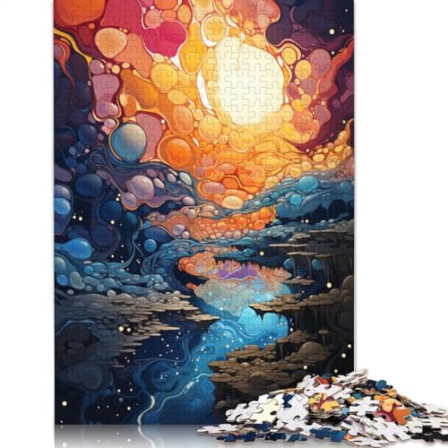 Puzzle für Erwachsene, 1000 Teile, Fantasie-Sonnenuntergangslandschaft, Puzzle für Kinder, Holzpuzzle, Puzzle für Erwachsene, Lernspiel, Herausforderungsspielzeug, 75 x 50 cm Puzzle für Erwachsene, 1000 Teile, Fantasie-Sonnenuntergangslandschaft, Puzzle für Kinder, Holzpuzzle, Puzzle für Erwachsene, Lernspiel, Herausforderungsspielzeug, 75 x 50 cm von LiJianXXS