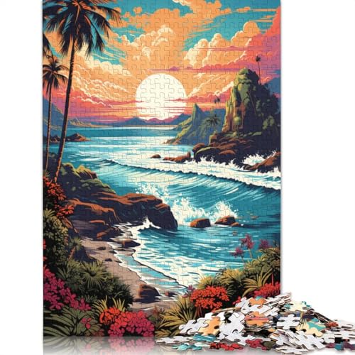 Puzzle für Erwachsene, 1000 Teile, Fantasie-Strand bei Sonnenuntergang, Puzzle für Kinder, Holzpuzzle, Puzzle für Erwachsene, Lernspiel, Herausforderungsspielzeug, 75 x 50 cm Puzzle für Erwachsene, 1000 Teile, Fantasie-Strand bei Sonnenuntergang, Puzzle für Kinder, Holzpuzzle, Puzzle für Erwachsene, Lernspiel, Herausforderungsspielzeug, 75 x 50 cm von LiJianXXS