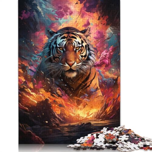 Puzzle für Erwachsene, 1000 Teile, Farbmalerei, Tiger-Puzzles für Erwachsene, Kartonpuzzles, Puzzles für Erwachsene, Lernspiel, Herausforderungsspielzeug, 38 x 26 cm Puzzle für Erwachsene, 1000 Teile, Farbmalerei, Tiger-Puzzles für Erwachsene, Kartonpuzzles, Puzzles für Erwachsene, Lernspiel, Herausforderungsspielzeug, 38 x 26 cm von LiJianXXS